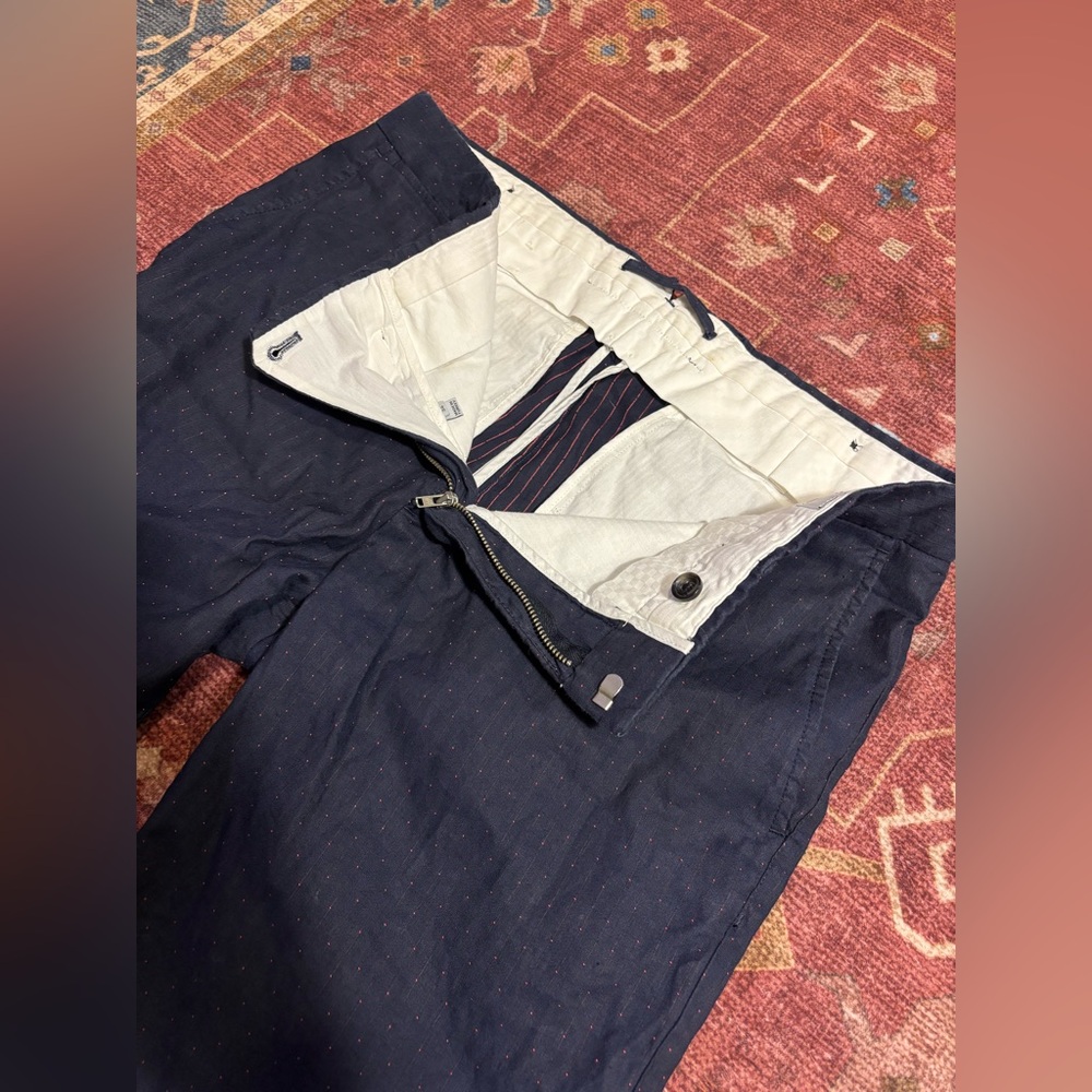 J Lindeberg Shorts Mens 34 Blue Chino Golf Linen Shorts